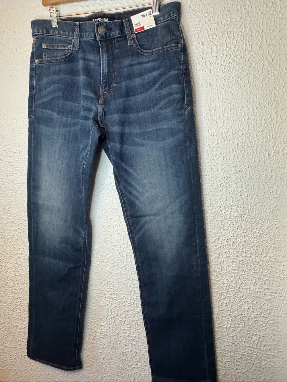 Express Men’s Blue Slim Straight Jeans